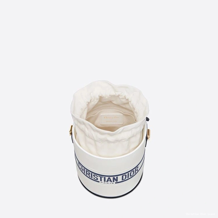 Cheap Dior Small White Smooth Calfskin Bucket Bag Vibe 0816 Luxury